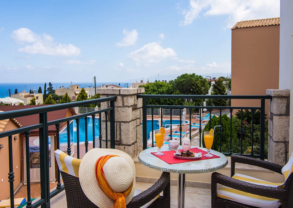Penthouse Suite Balcony - Pilots Villas Hersonissos Crete